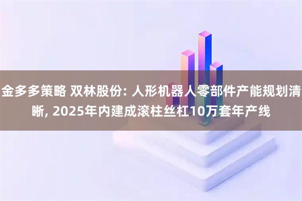 金多多策略 双林股份: 人形机器人零部件产能规划清晰, 2025年内建成滚柱丝杠10万套年产线